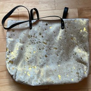 Acidwash cowhide bag